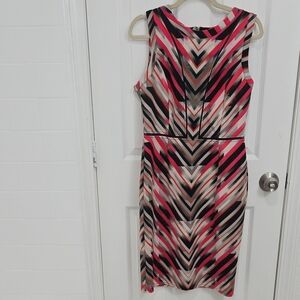 Vince Camuto Multicolor Chevron Dress